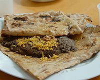 イランその土地の食：世界旅：旅して